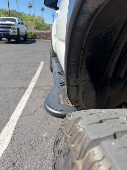 D2 Off-Road Heavy-Duty Bolt-On Rock Sliders – 05-23 Toyota Tacoma